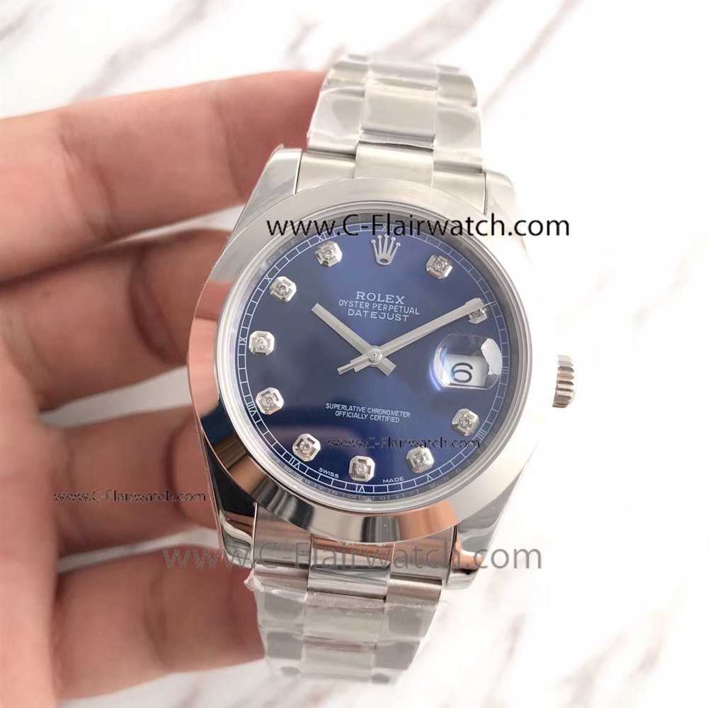 Swiss Quality Rolex Datejust 2 Watch Copy Blue Diamond Face 41mm
